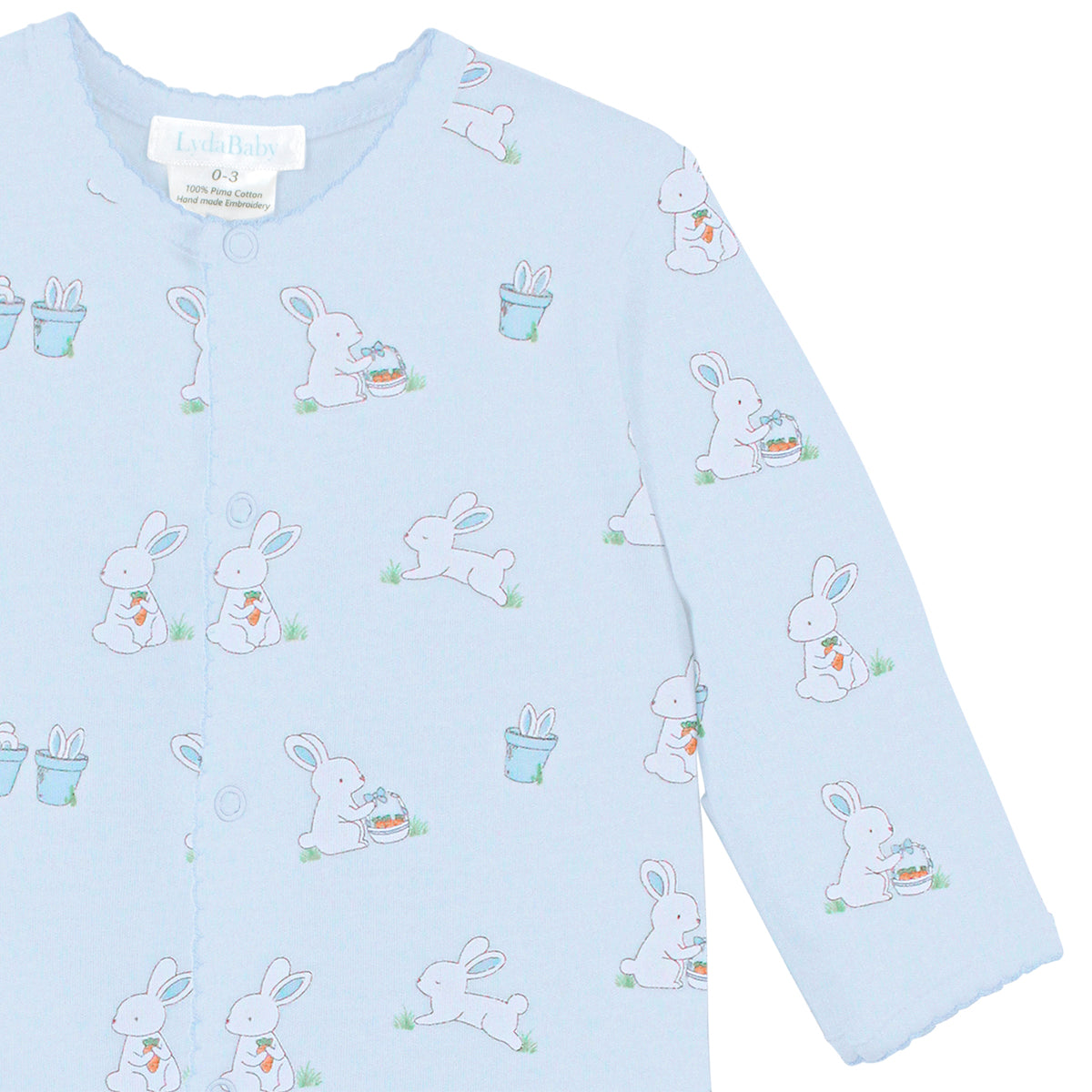 Bunnies in the Garden Printed Footie | Baby Boy