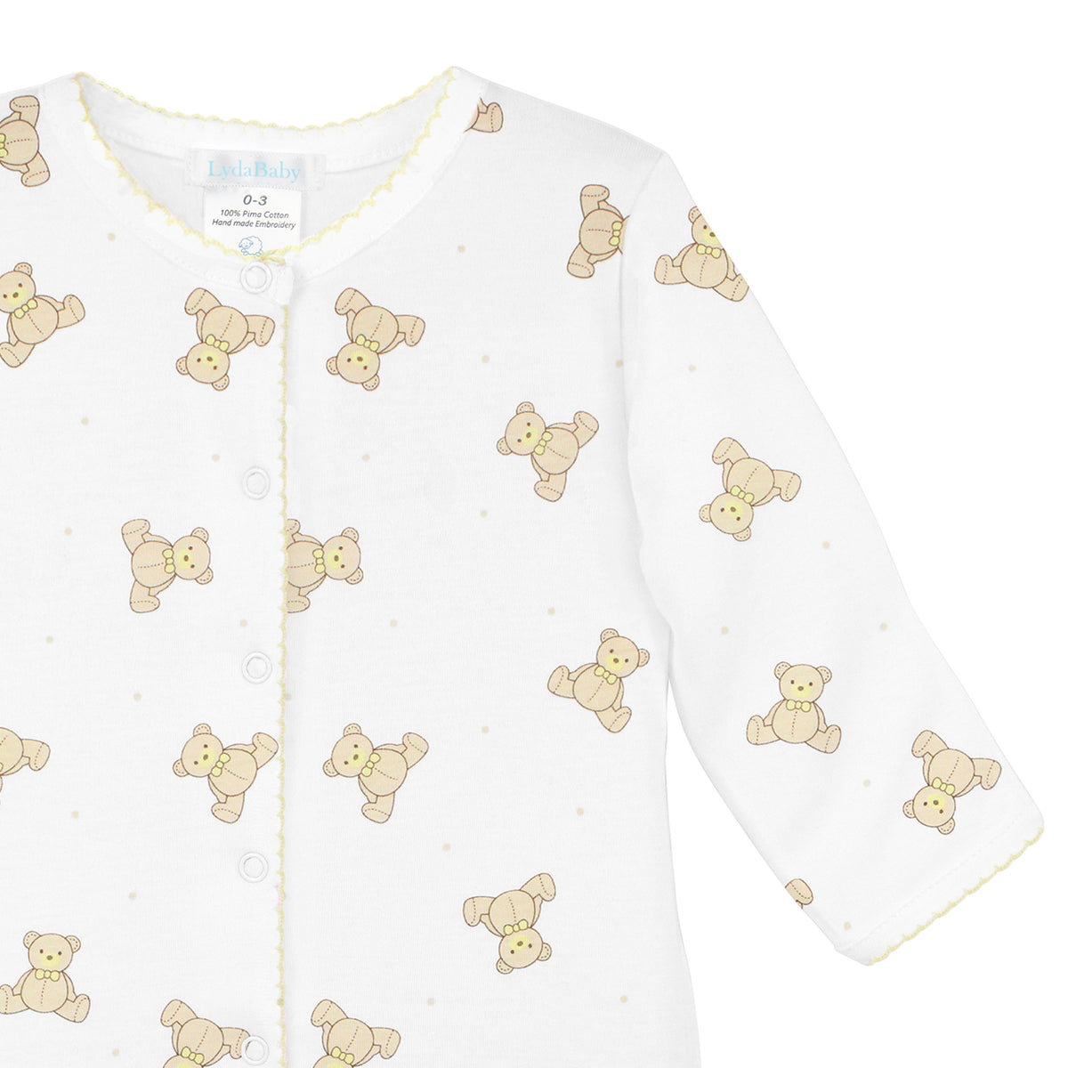 Teddy Bear Printed Footie | Baby Unisex