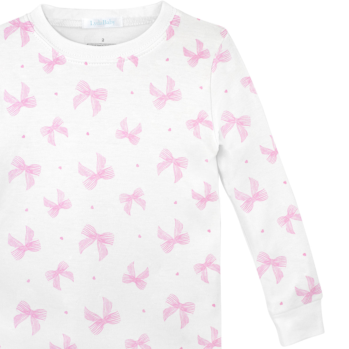 Stripe Bows Printed Pajama | Girl