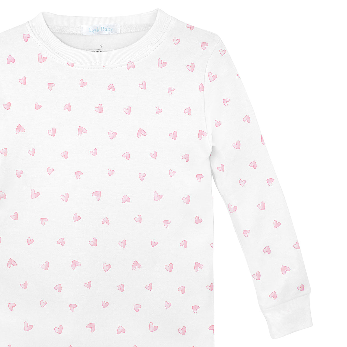 Festive Hearts Printed Pajama | Girl