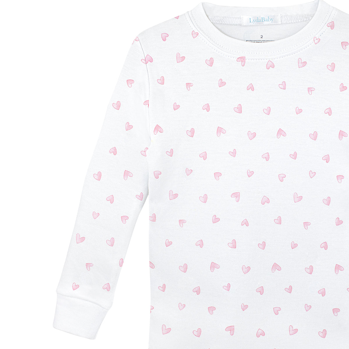 Festive Hearts Printed Pajama | Girl