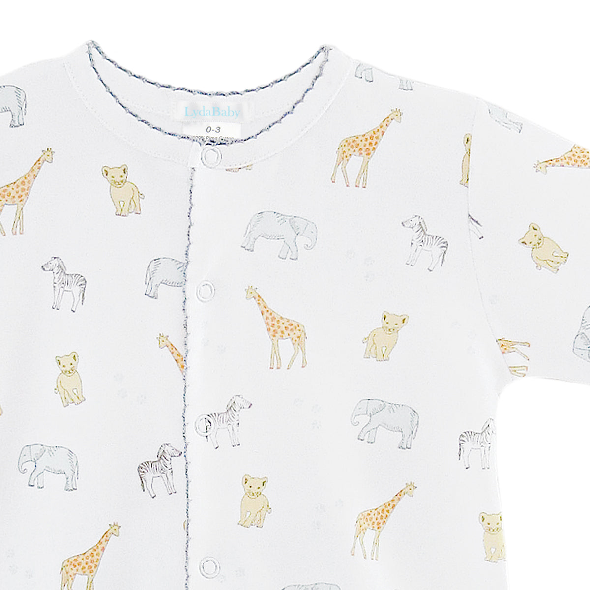 Safari Animals Printed Footie | Baby Unisex