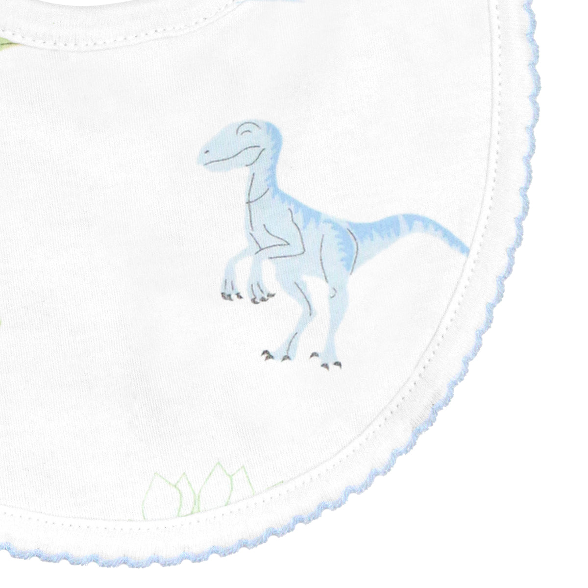 Friendly Dinos Printed Bib | Baby Boy