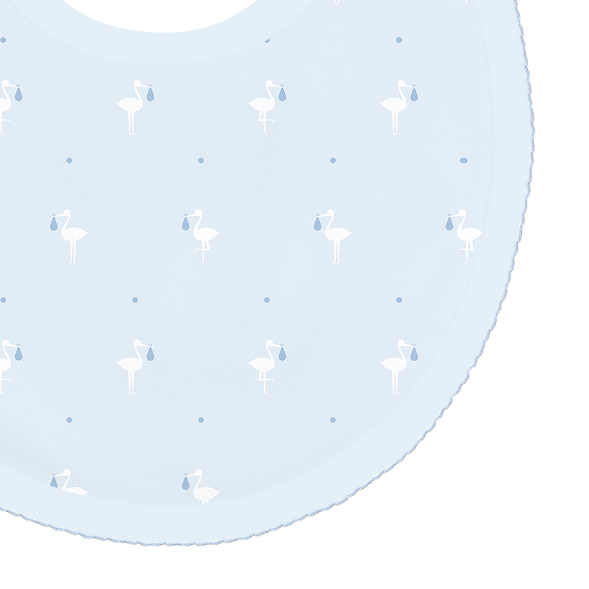 Baby Stork Printed Bib | Baby Boy