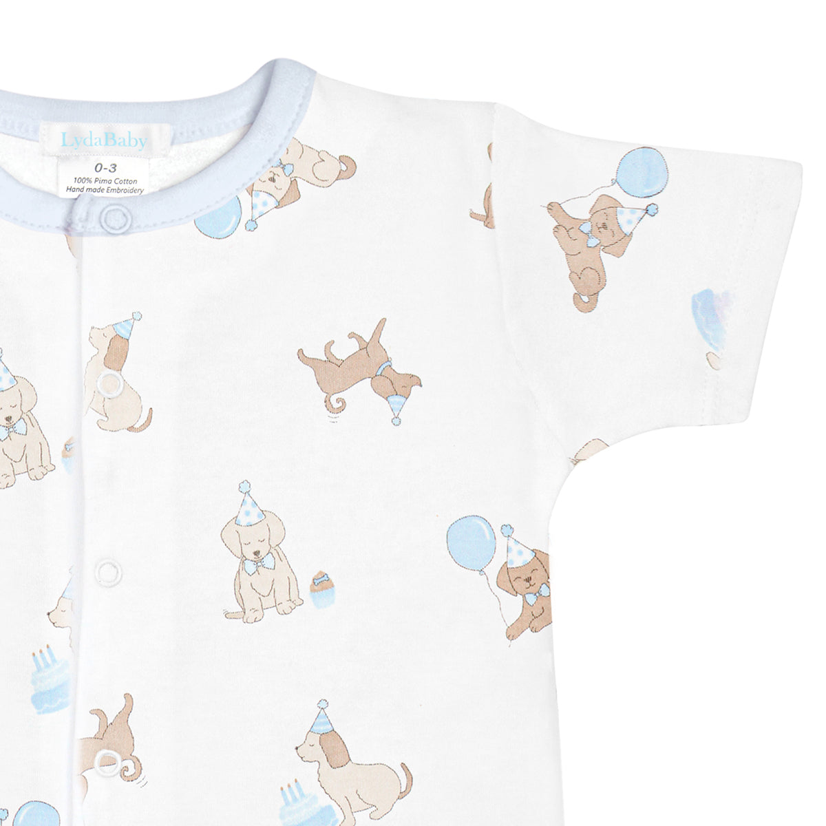 Birthday Puppy Printed Romper | Baby Boy
