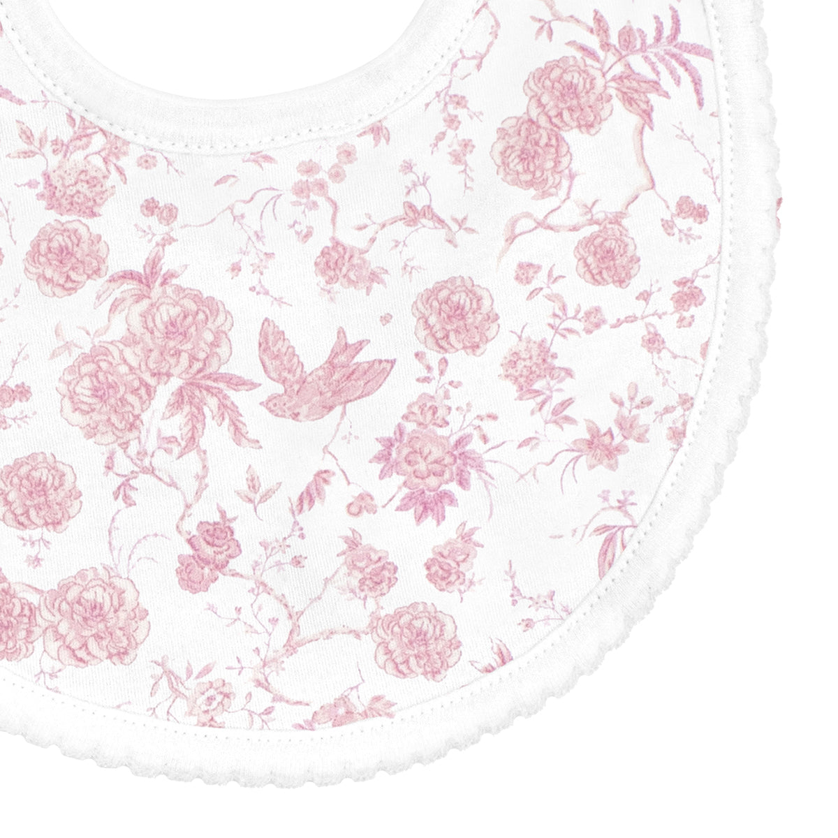 Autumn Garden Pink Printed Bib | Baby Girl