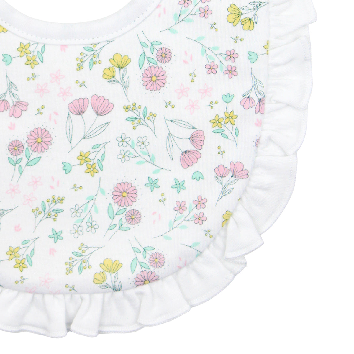 Spring Blossoms Printed Bib | Baby Girl