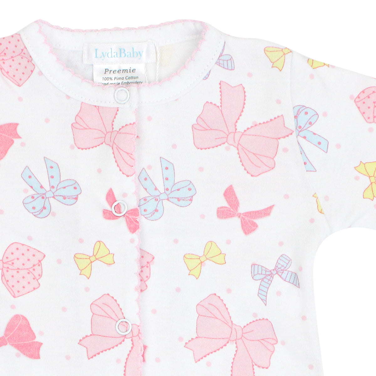 All Bows Printed Footie | Baby Girl