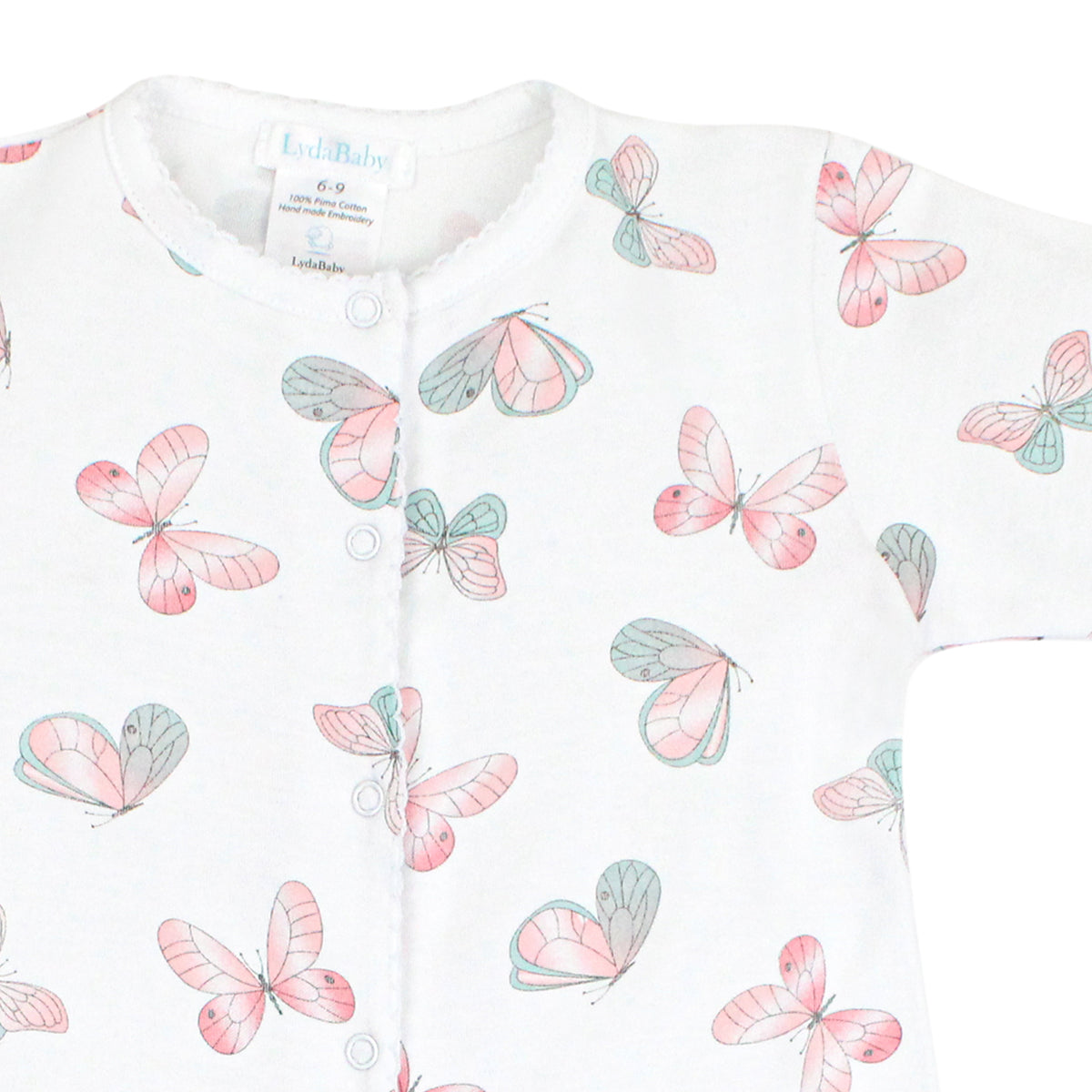 Watercolor Butterflies Printed Footie | Baby Girl