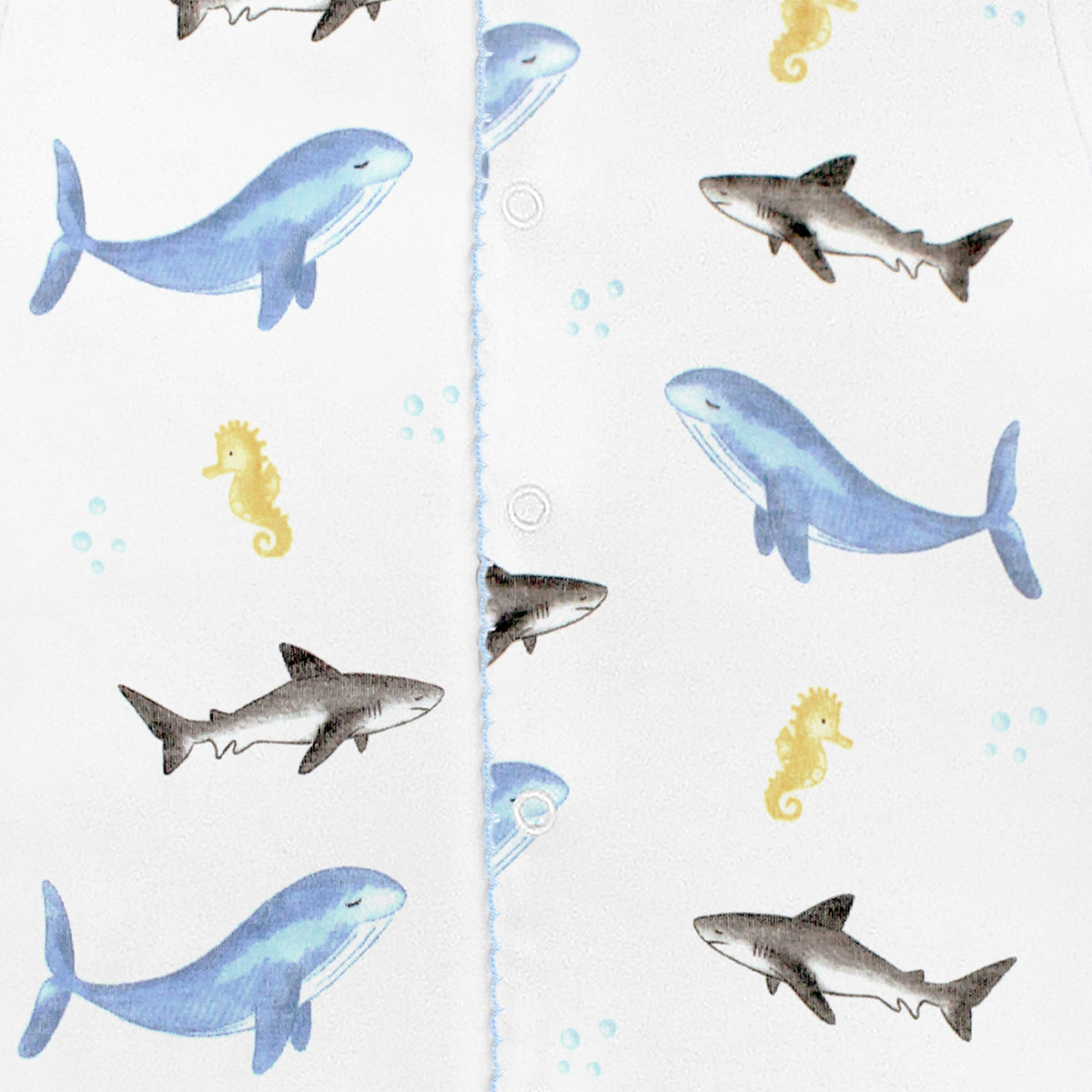 Sea Animals Printed Footie | Baby Boy