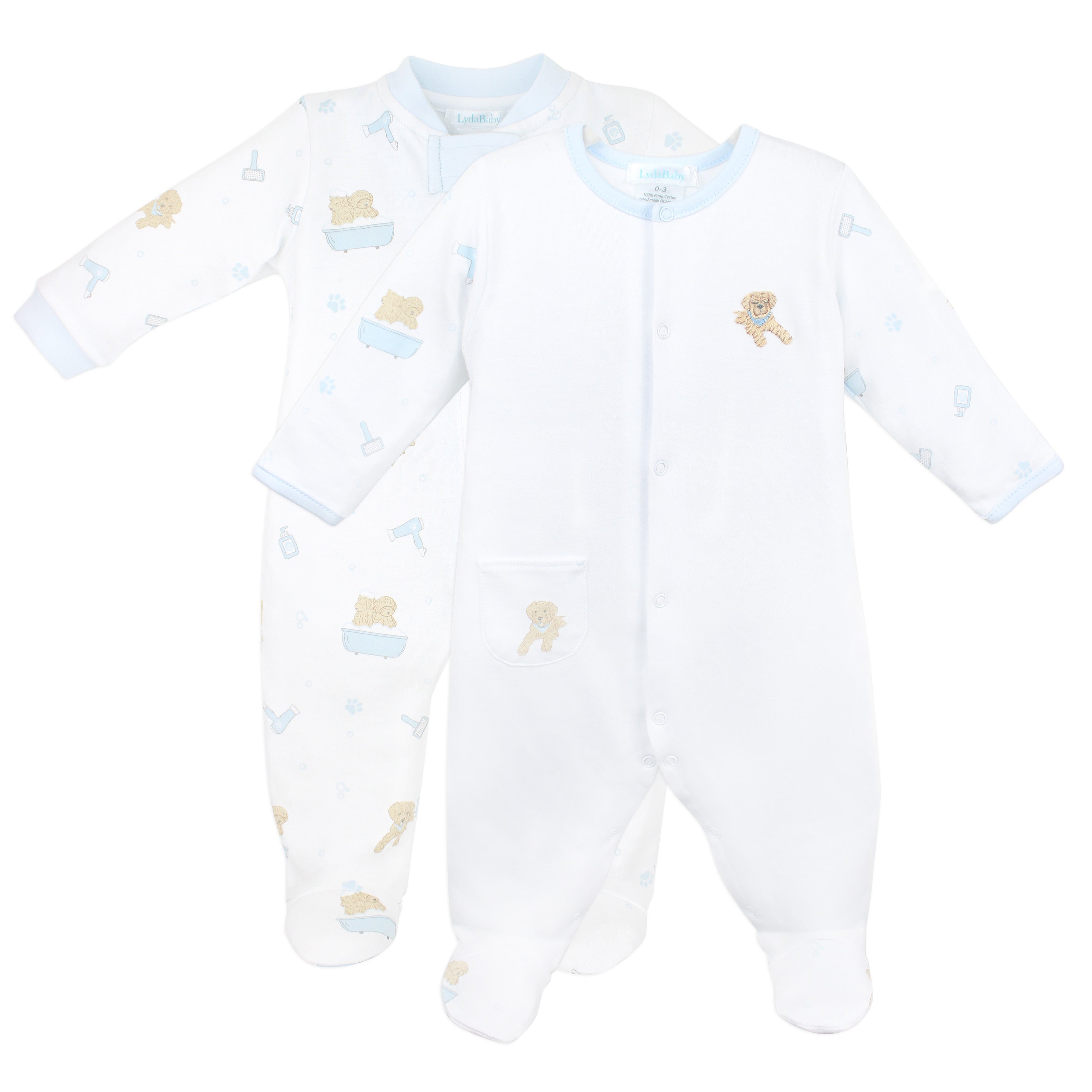 Luxury Pet Spa Duo Set — Embroidered & Printed | Boy