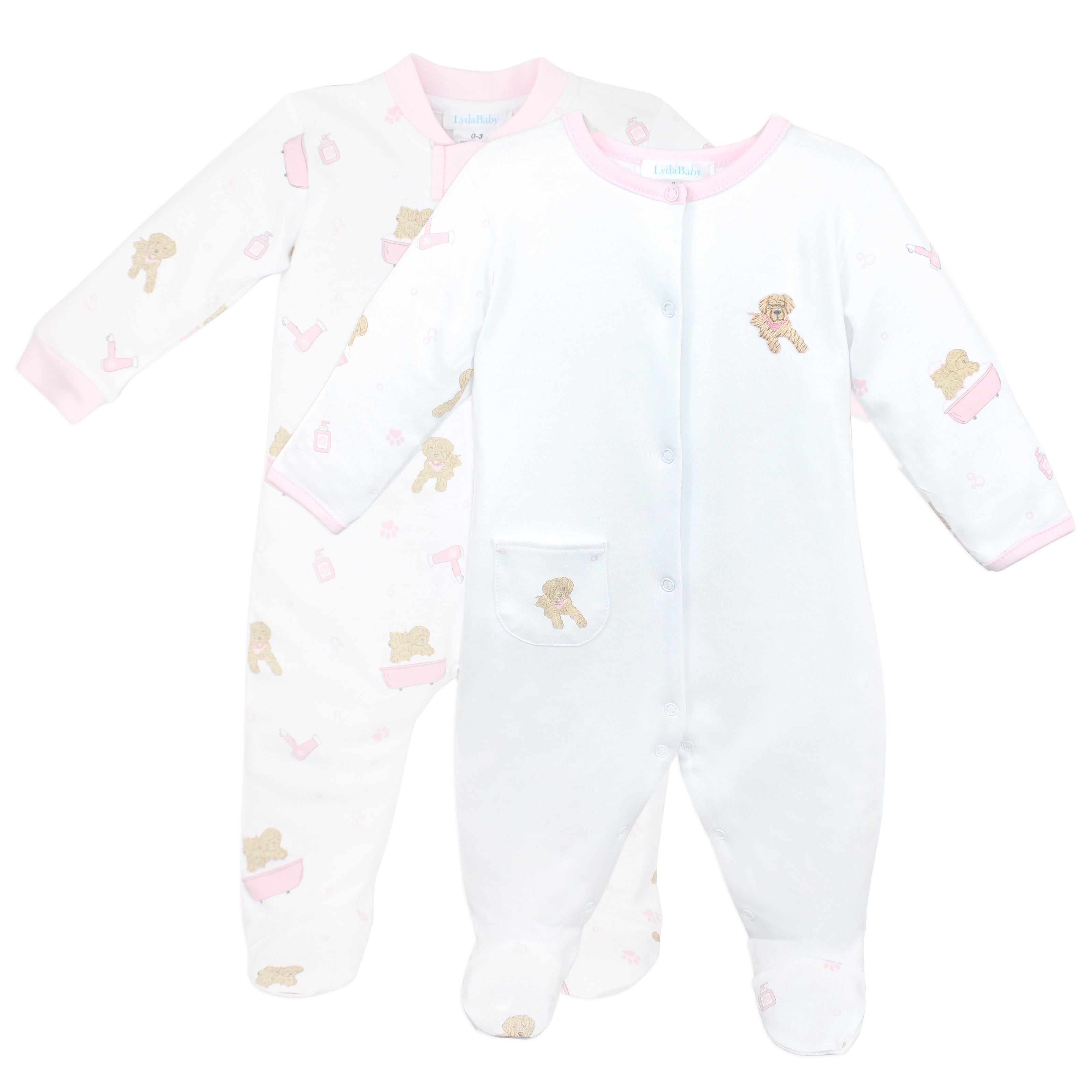 Luxury Pet Spa Duo Set — Embroidered & Printed | Girl