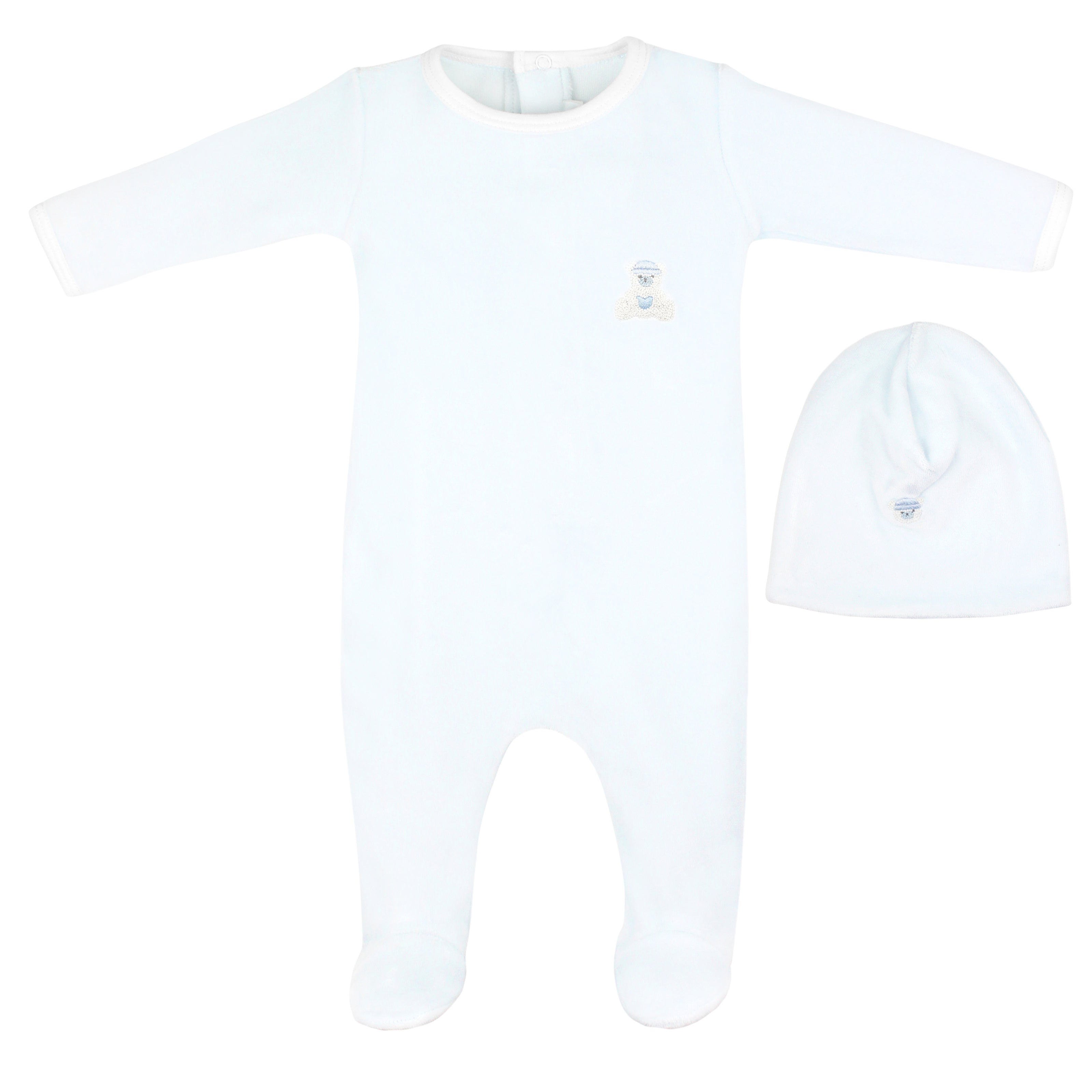 Love Teddy Embroidery Set 2 Pieces | Baby Boy