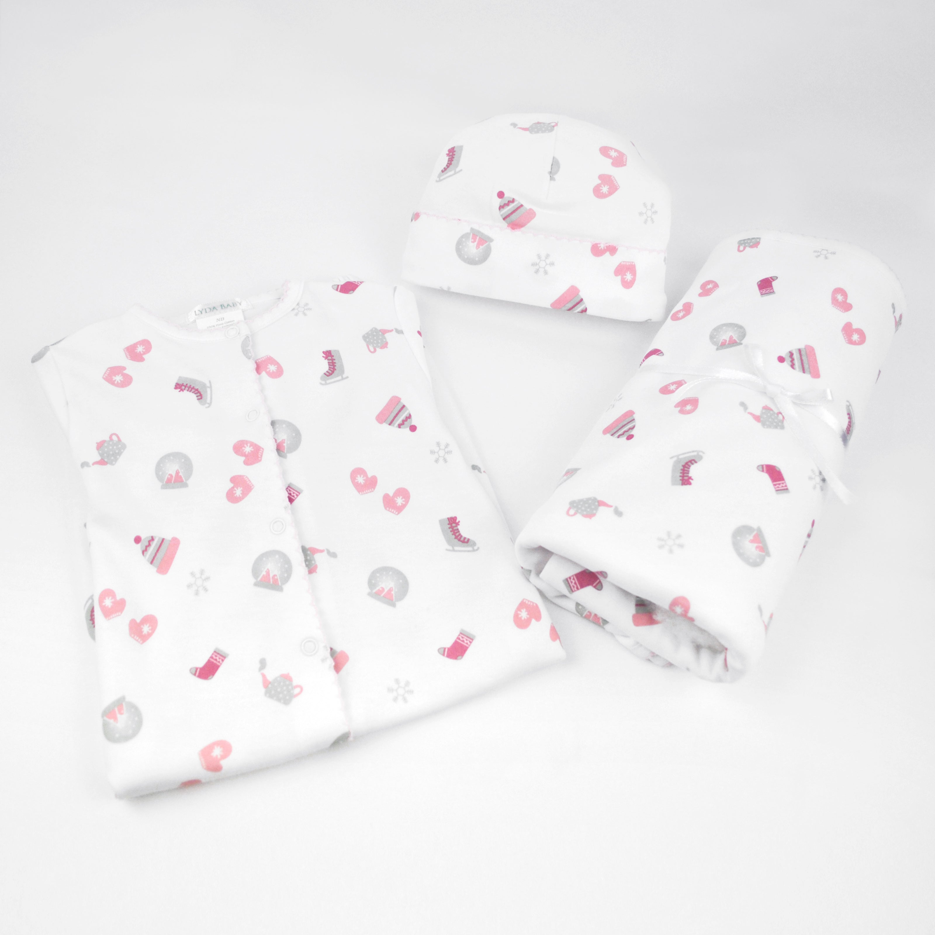 Winter Things Printed Set 3 Pieces | Baby Girl