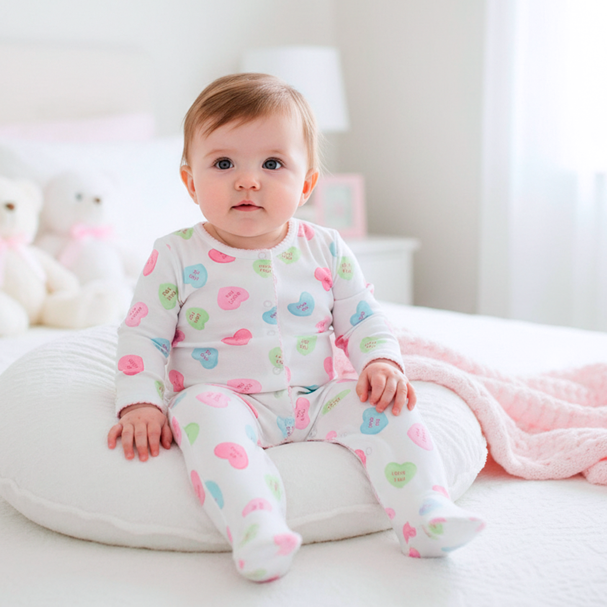 Sweet Candies Printed Footie | Baby Girl