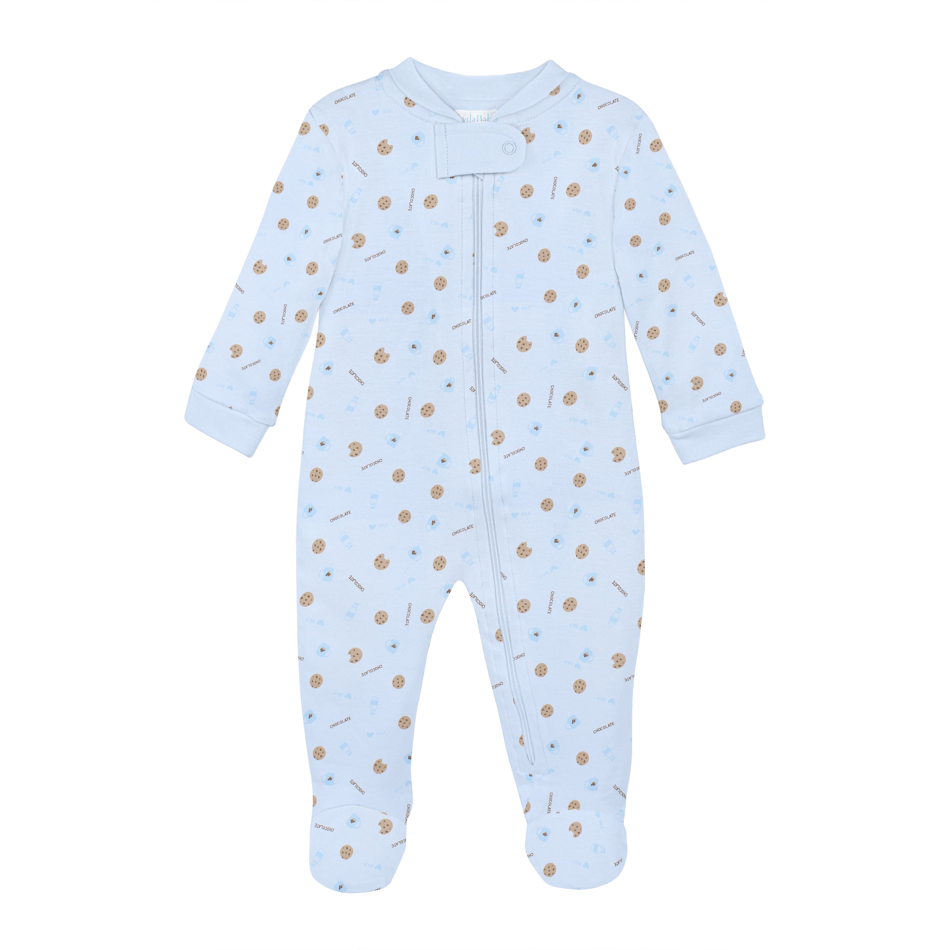 Sweet baby boy zipper with cookies print on premium Peruvian Pima cotton — soft, breathable, and perfect for sensitive skin.