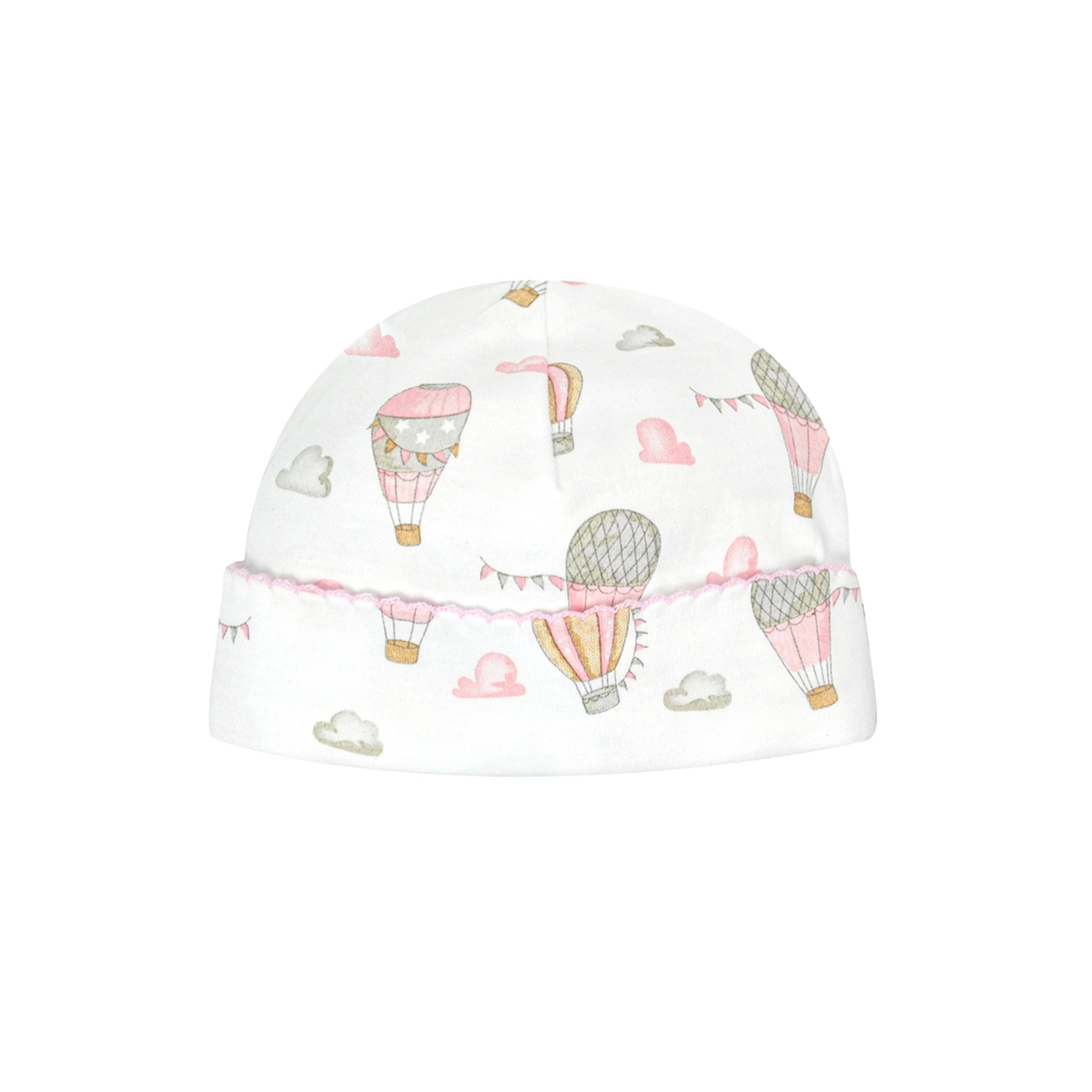 Lightweight girl baby hat with fly away print on premium Peruvian Pima cotton — breathable, soft, and perfect for sensitive skin.