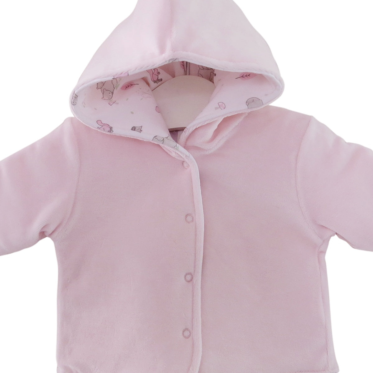 Velour Forest Animals Jacket | Baby Girl