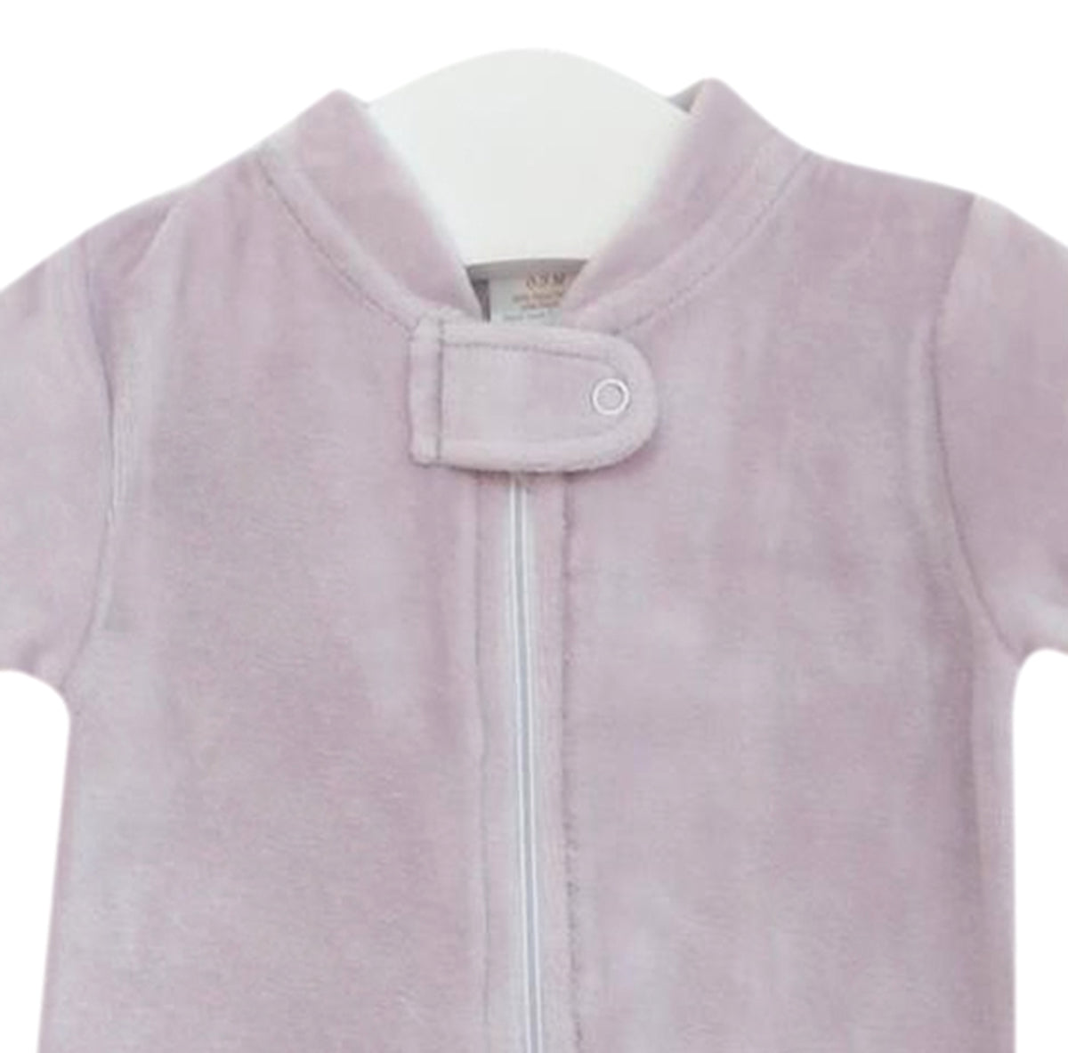 Velour Zipper Footie | Baby Unisex