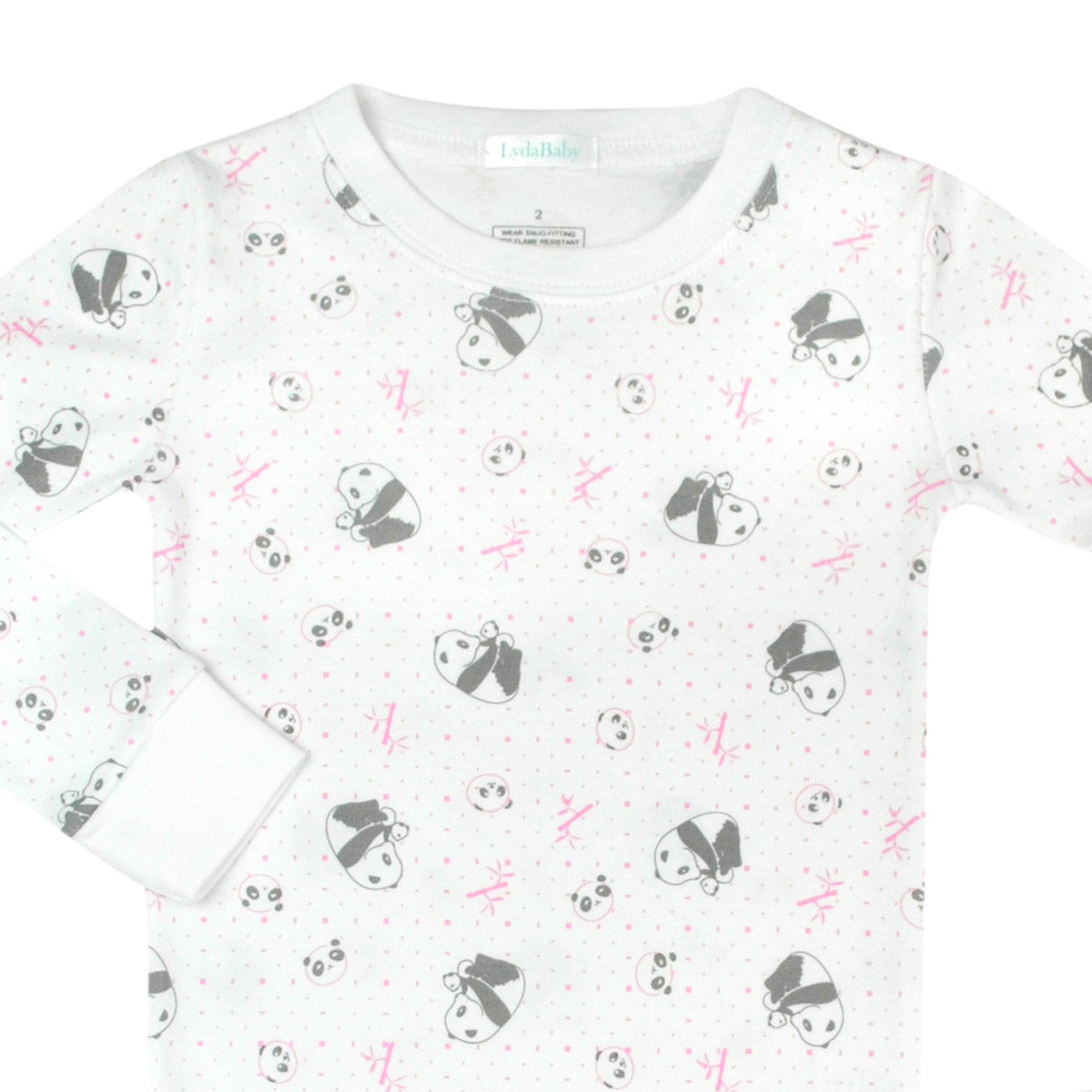 Kids Pandas Printed 2 Pieces Pajama | Girl