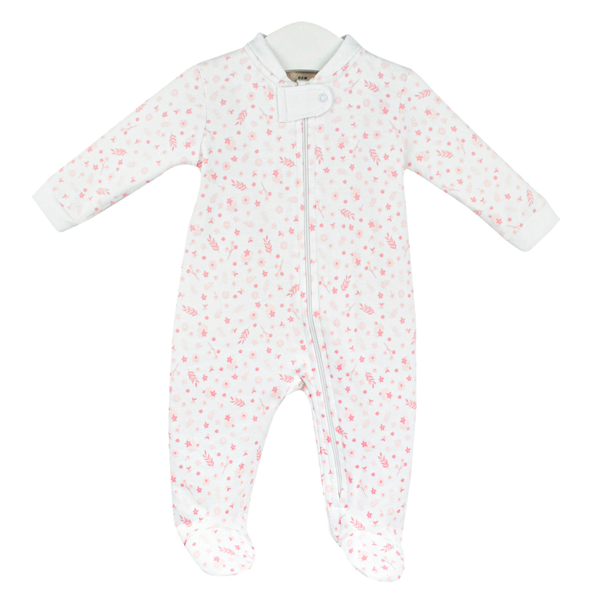 Little Flowers Zipper Footie | Baby Girl