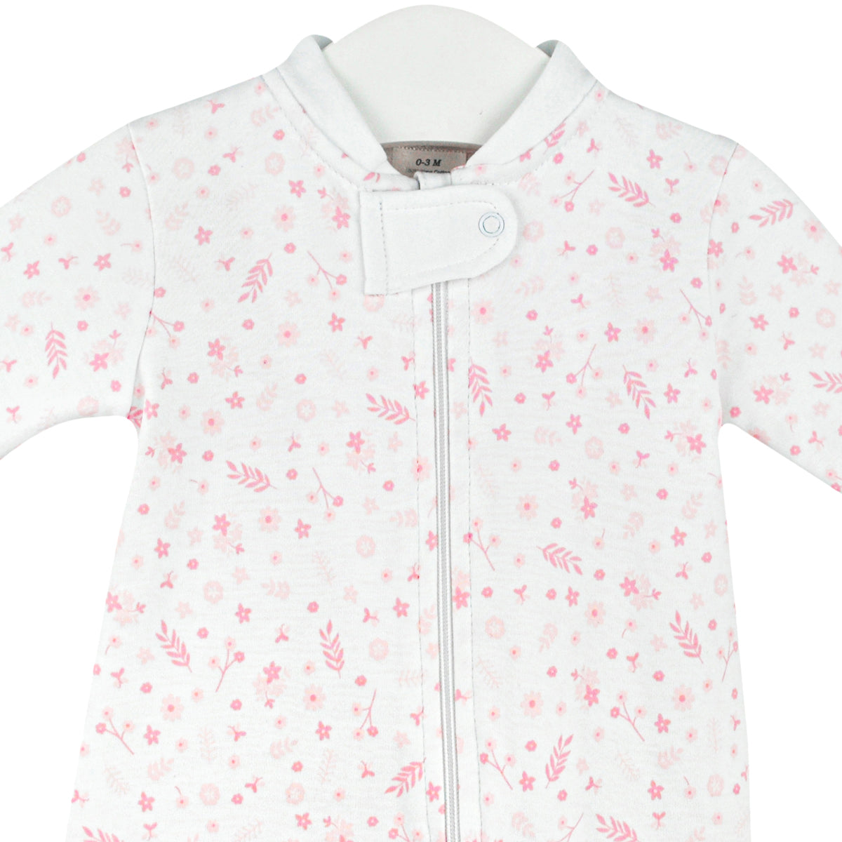 Little Flowers Zipper Footie | Baby Girl