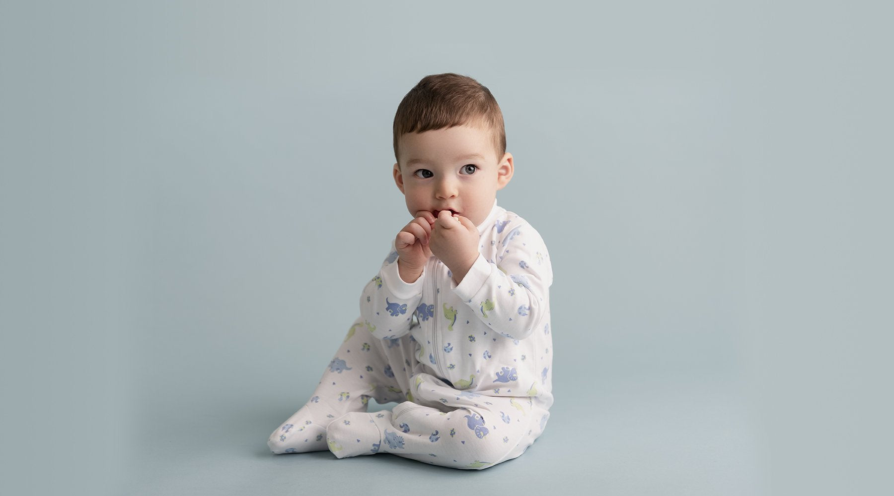 Pima Cotton Baby Footed Pajamas for Boys