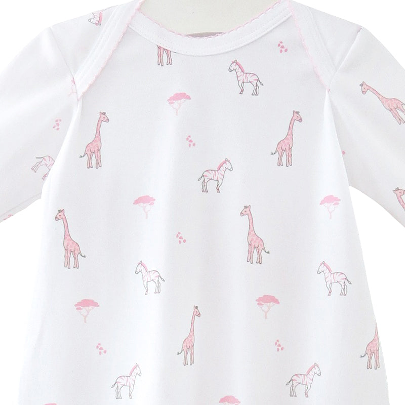 Safari Pink Animals One Piece | Baby Girl