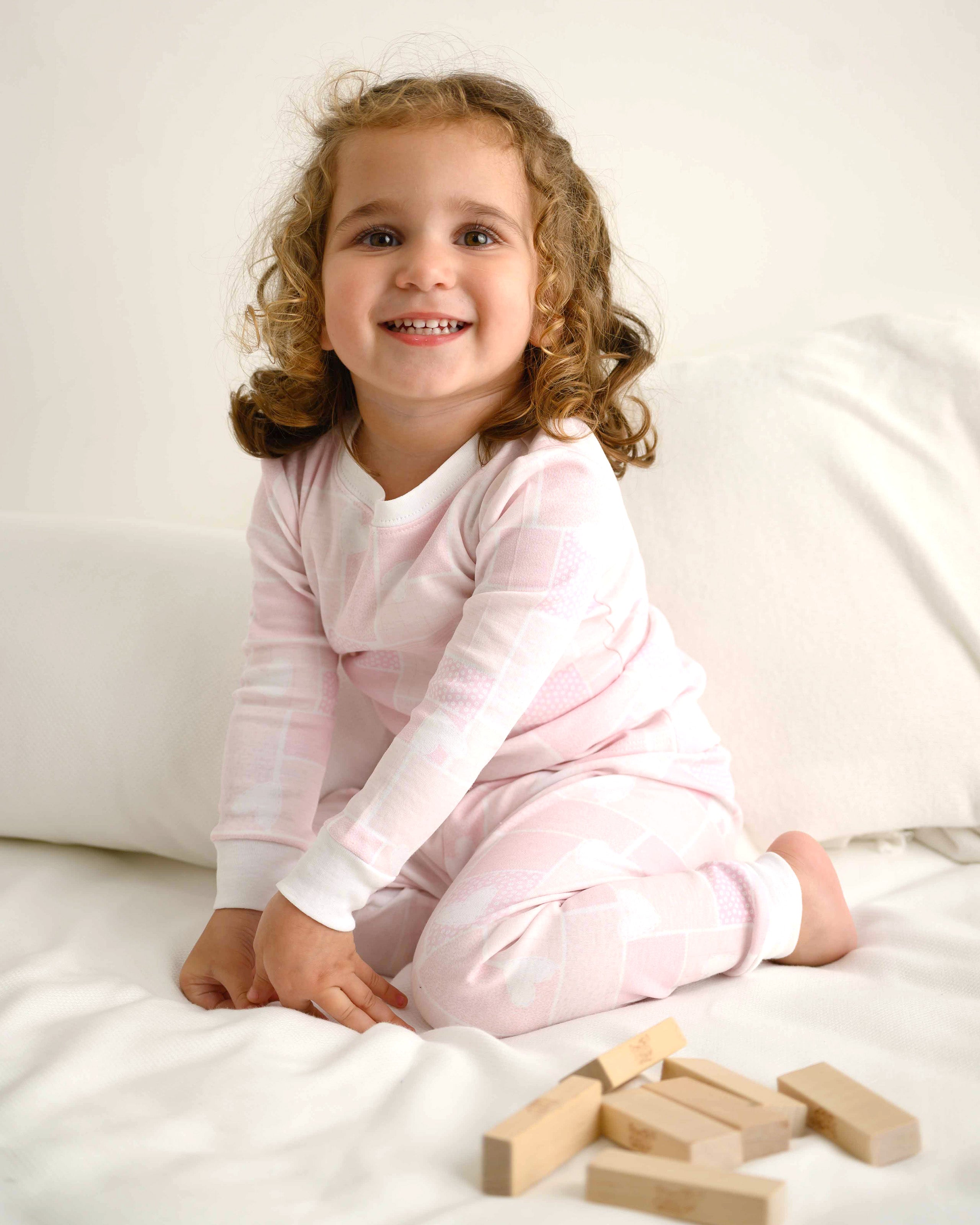 Hearts Patch Printed Pajama | Girl