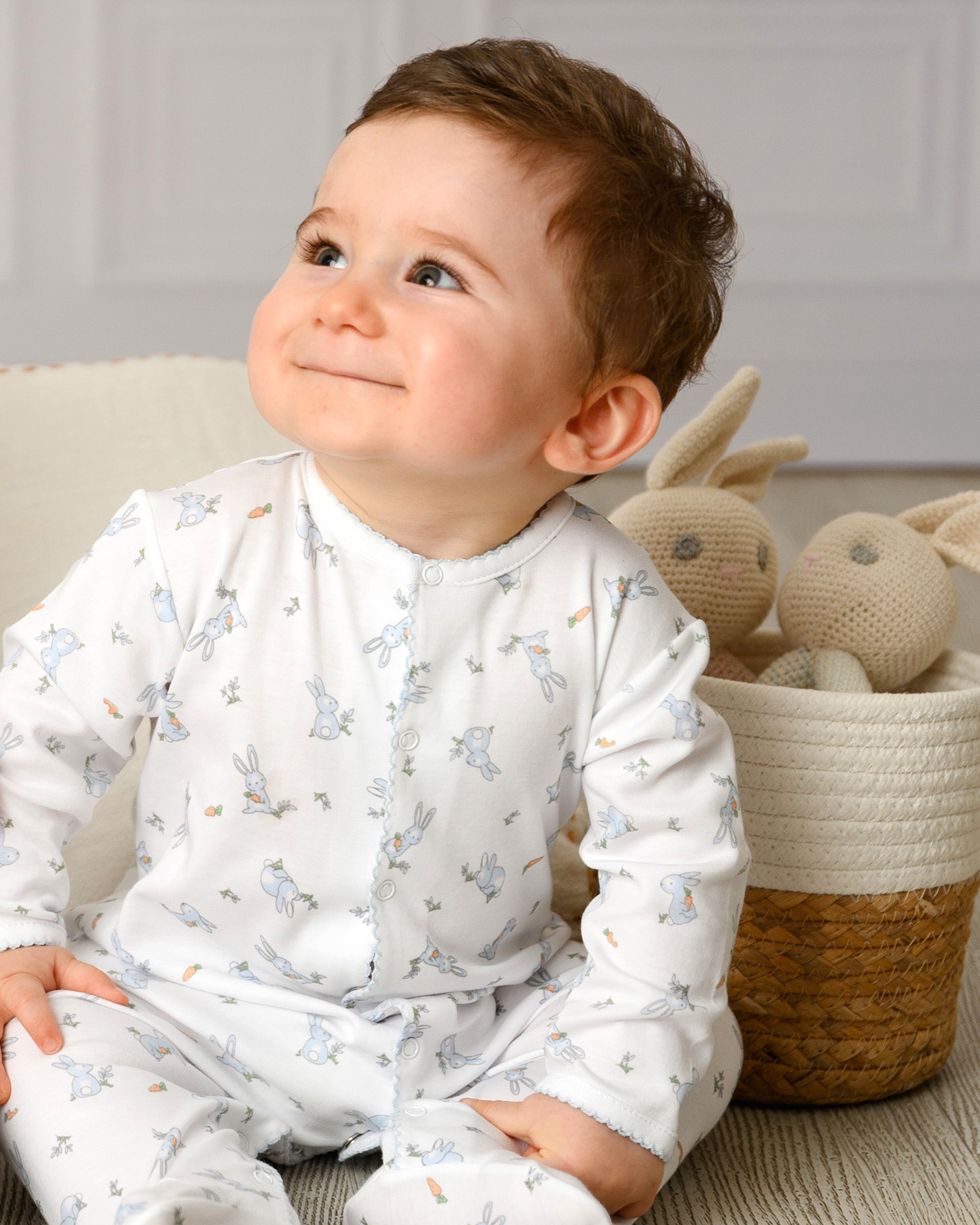 Rabbits Printed Footie | Baby Boy