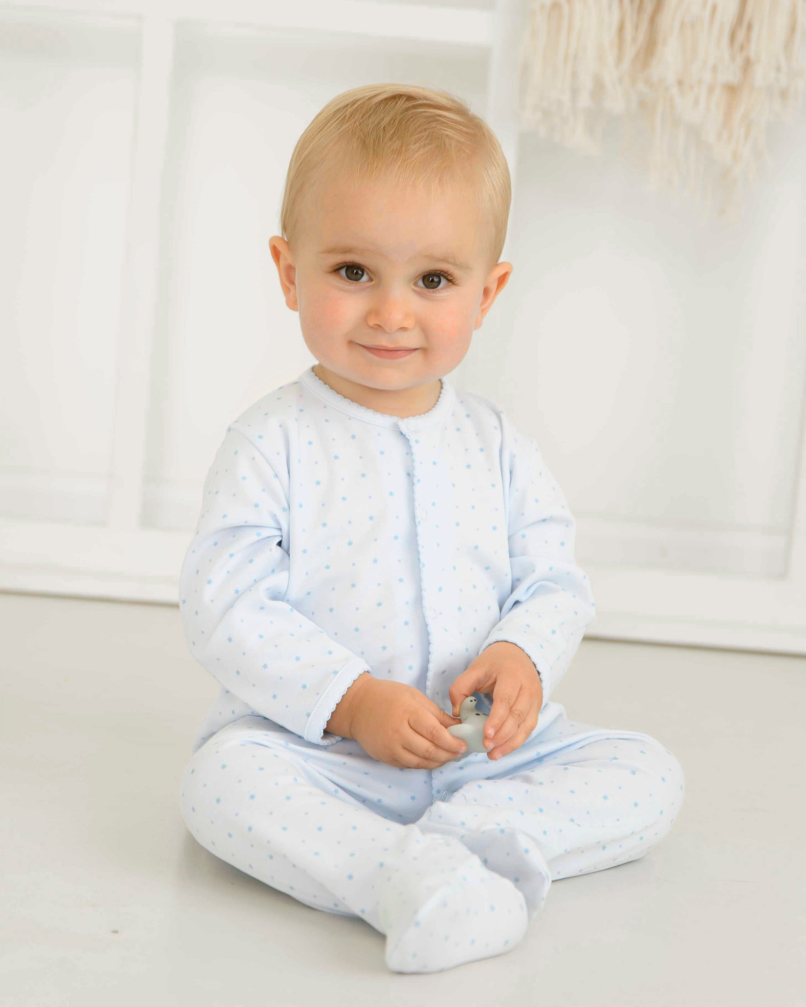 Lovely Dots Printed Footie | Baby Boy