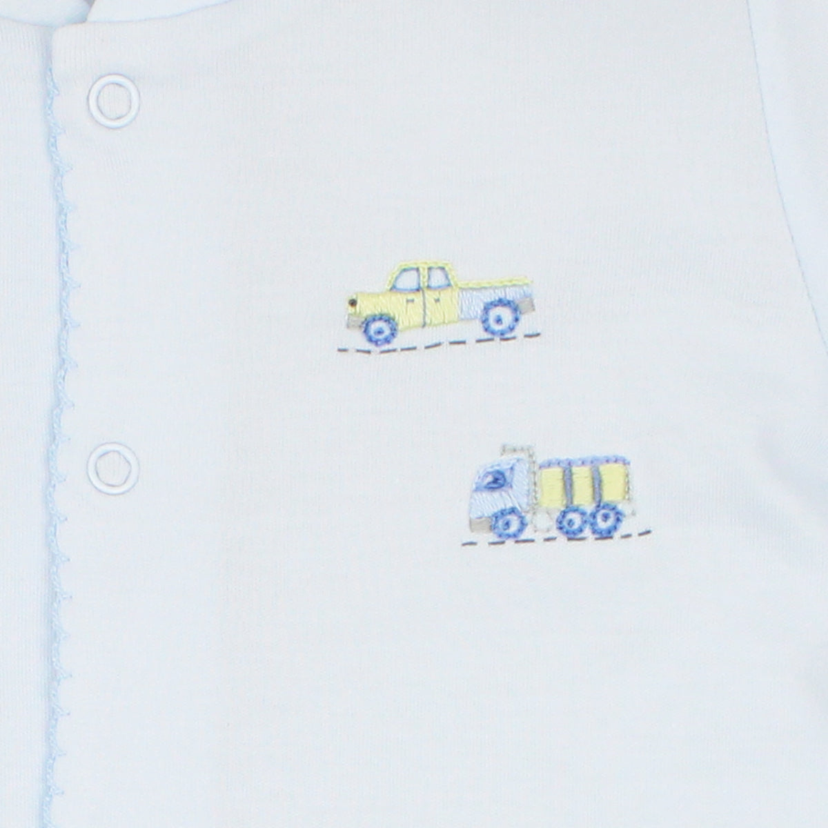 Cars And Trucks Embroidery Footie | Baby Boy