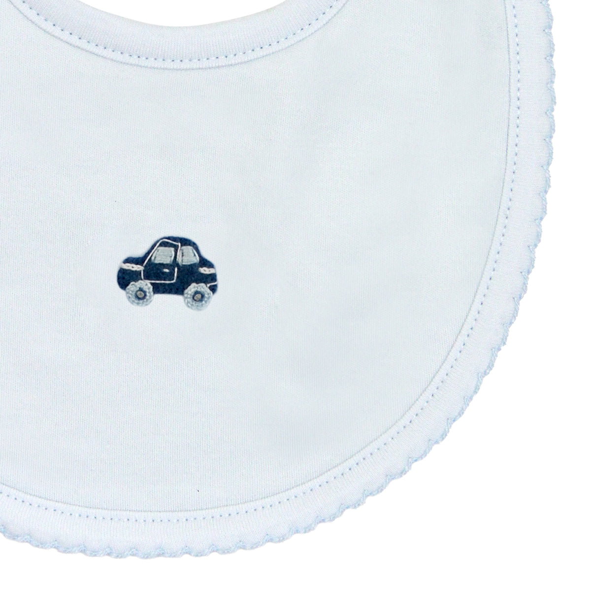 Vintage Cars Embroidery Bib | Baby Boy