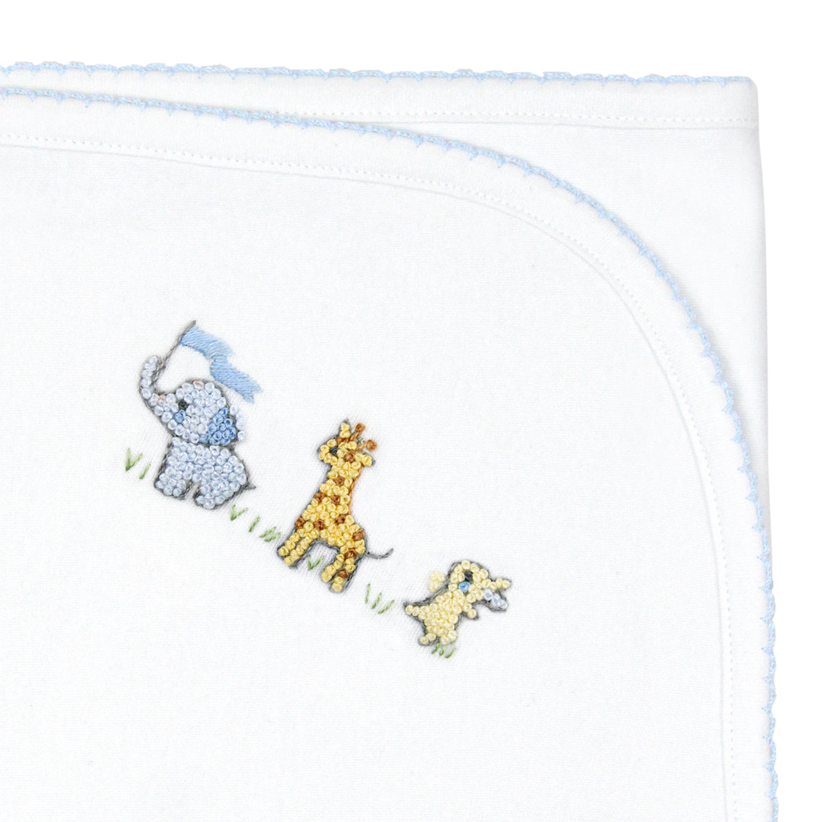 Baby Animals Embroidery Blanket | Baby Boy