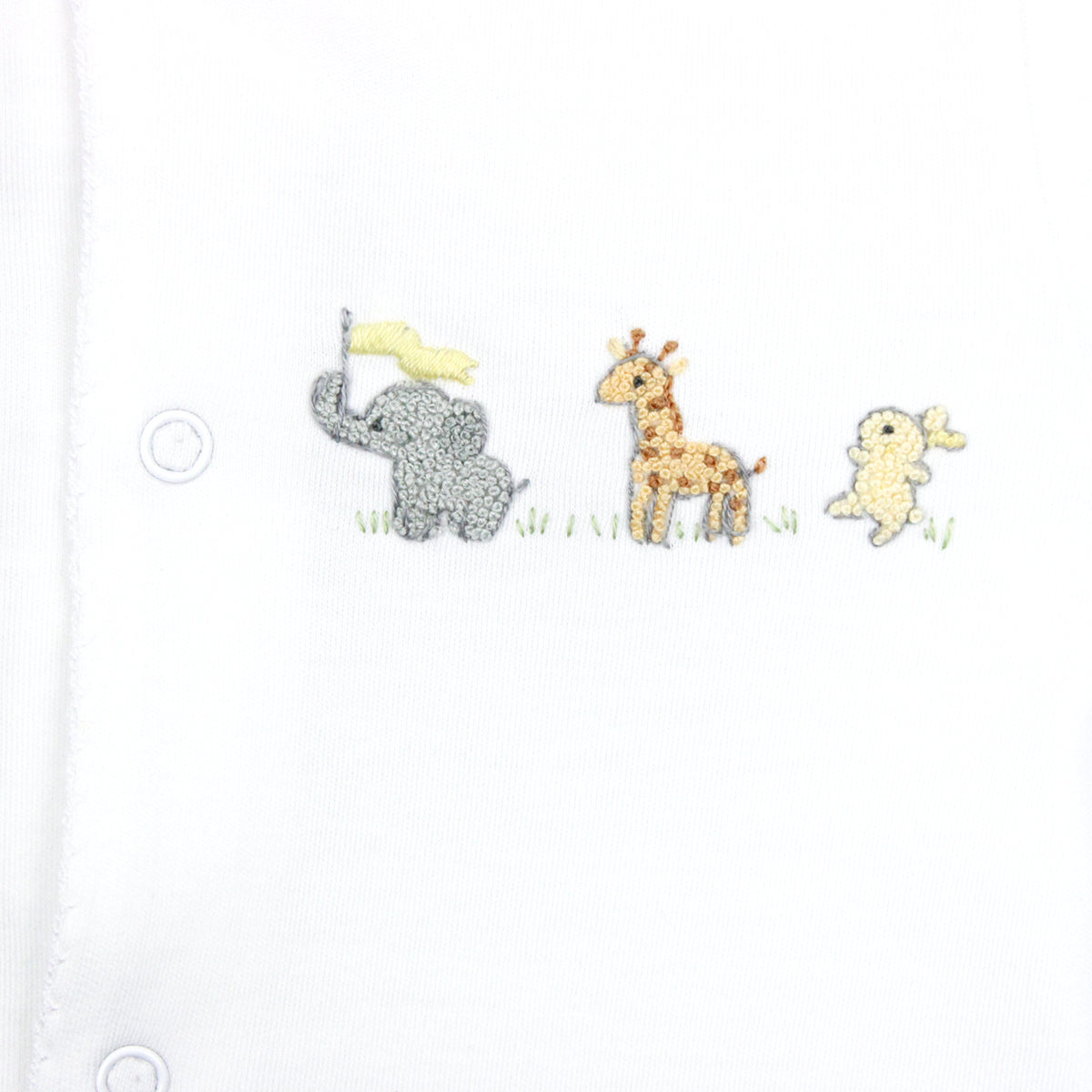 Baby Animals Embroidery Footie | Baby Unisex