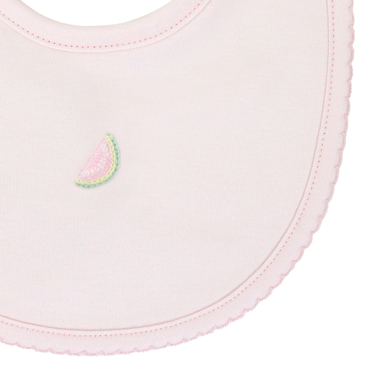 Summer Fruits Embroidery Bib | Baby Girl