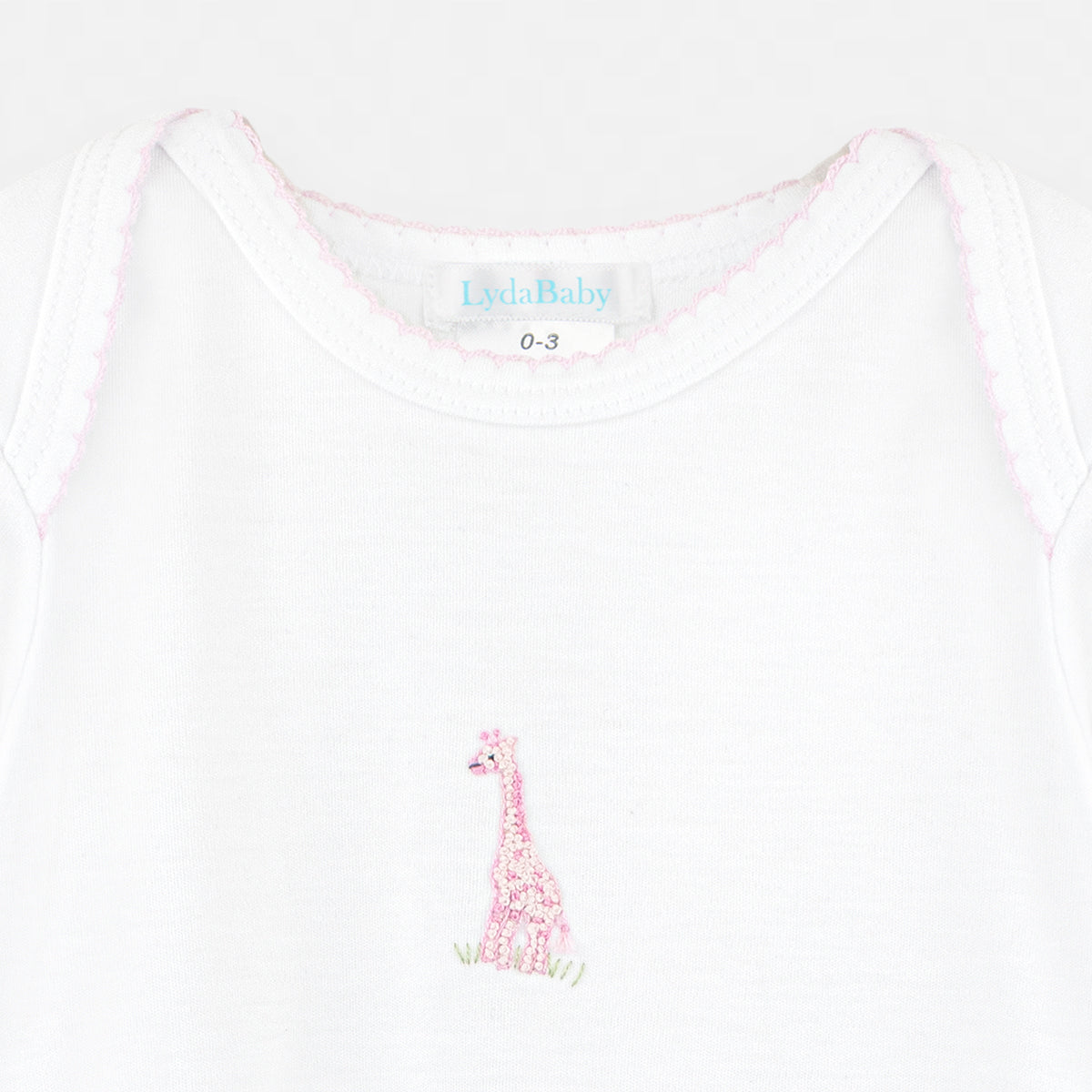 Safari Pink Animals Embroidery Gown | Baby Girl