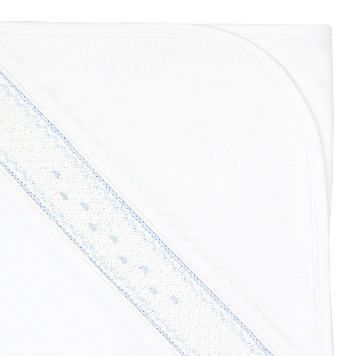 Smock Light Blue Seeds Embroidery Blanket | Baby Boy