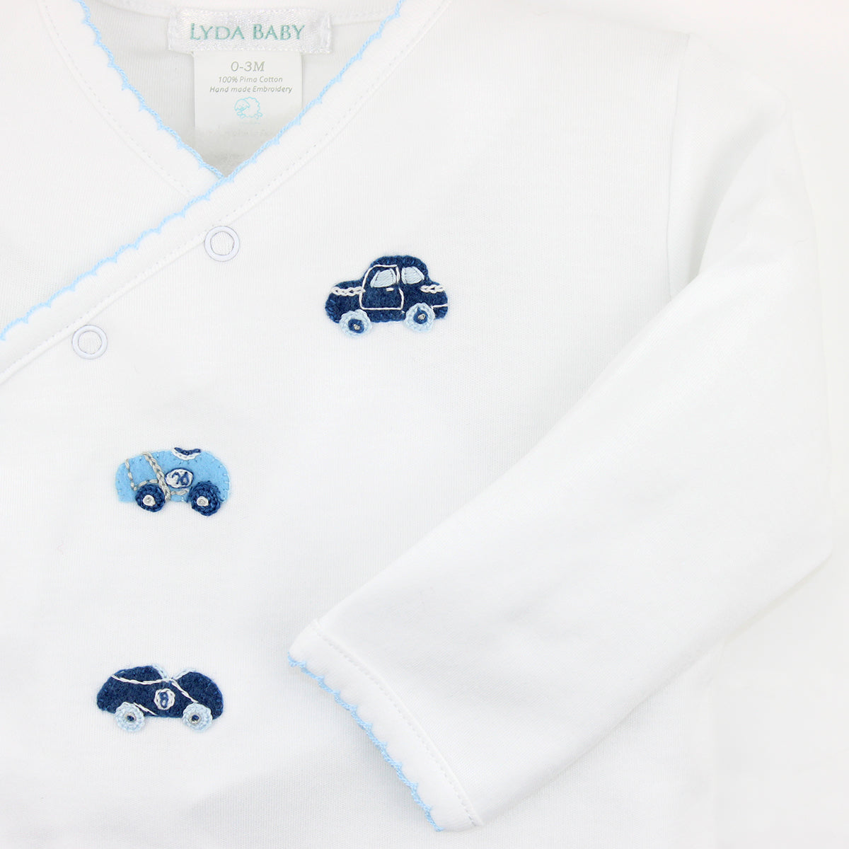 Vintage Cars Embroidery Footie | Baby Boy