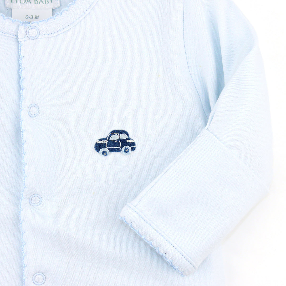 Vintage Cars Embroidery Footie | Baby Boy