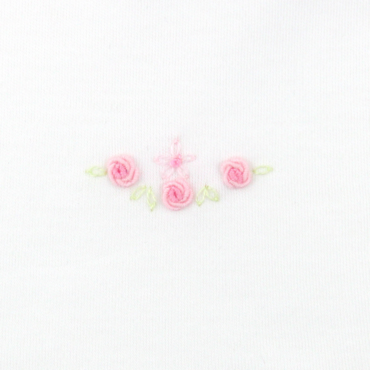 Sweet Flowers Embroidery Bib | Baby Girl