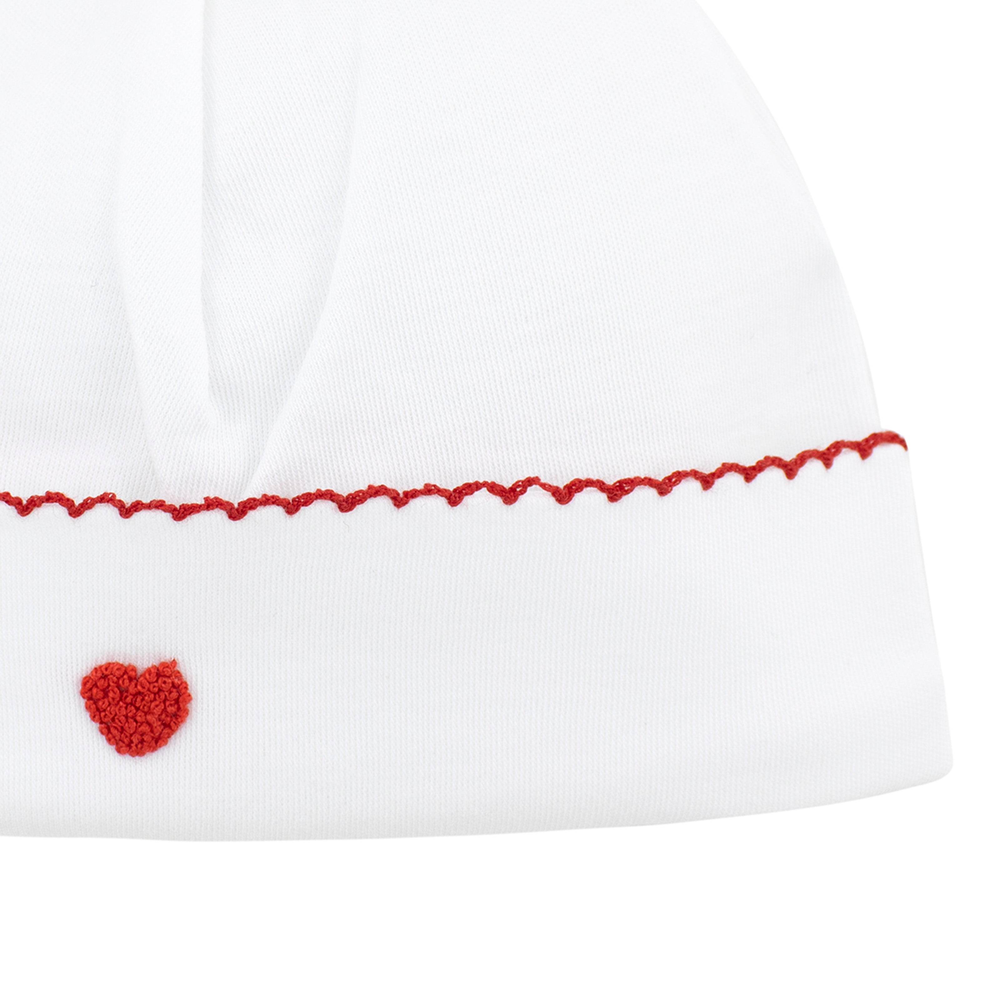 Tiny Heart Embroidery Hat | Baby Girl