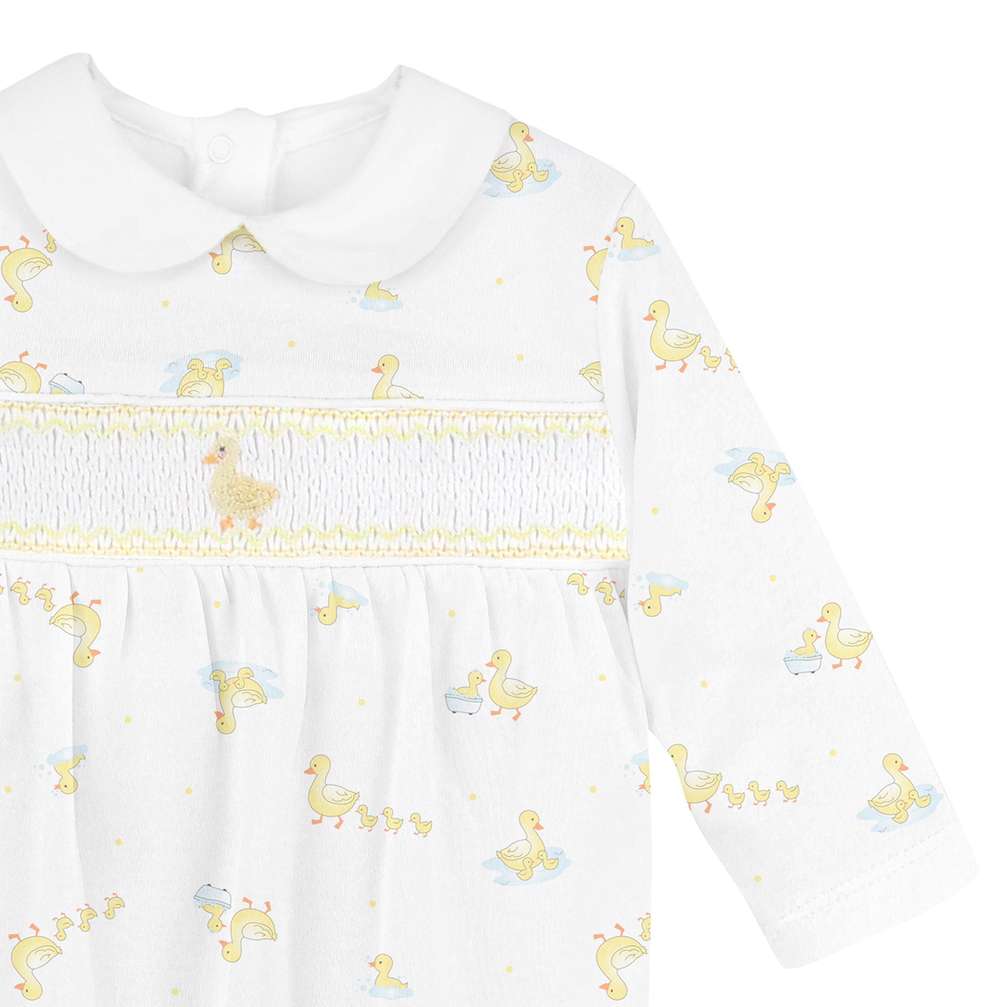 Bath Time Embroidery and Print Footie | Baby Unisex