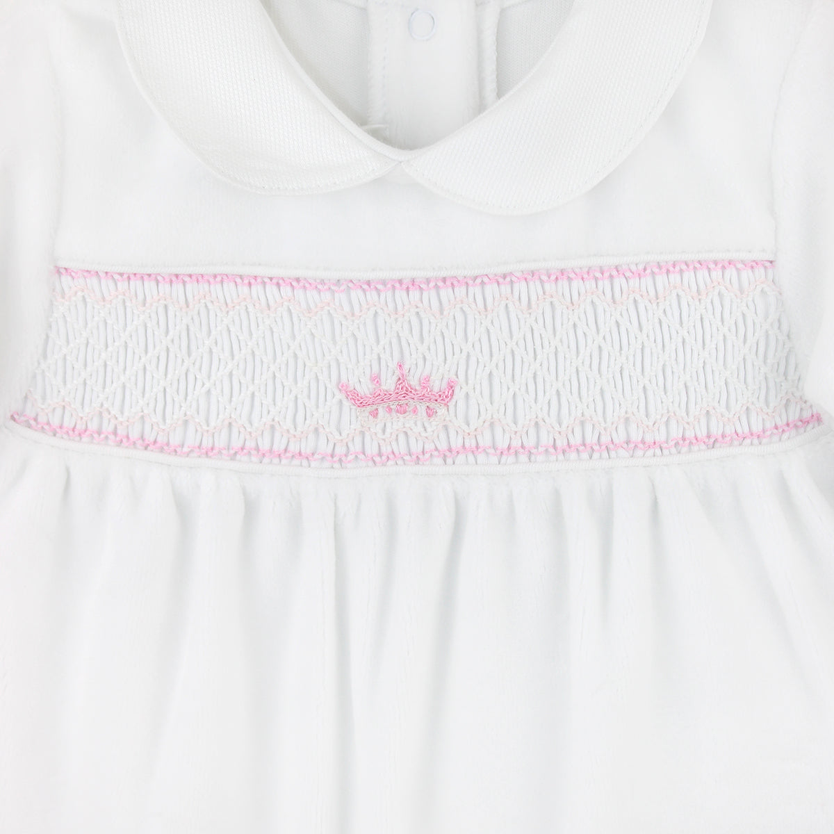 Little Princess Embroidery Footie |  Baby Girl