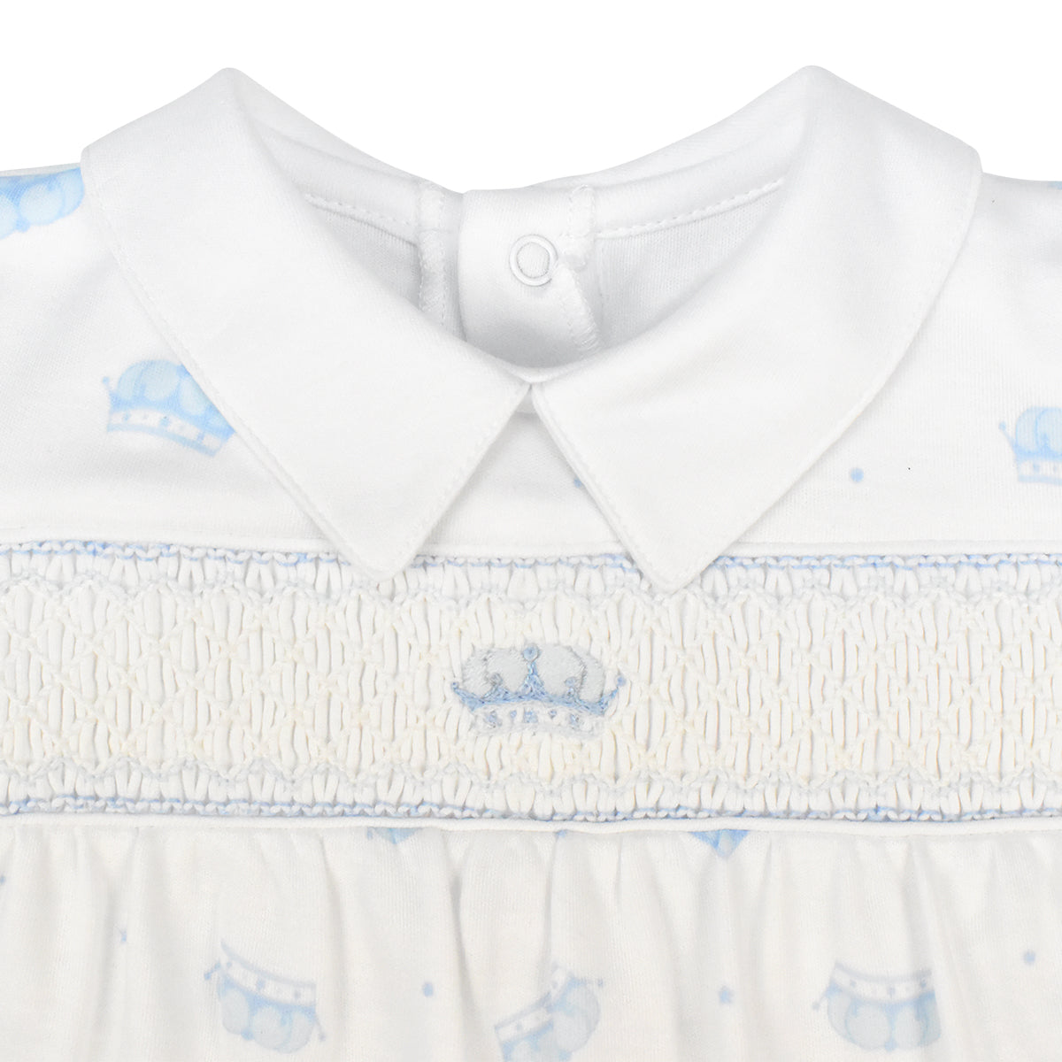 Little Prince Embroidery Footie |  Baby Boy