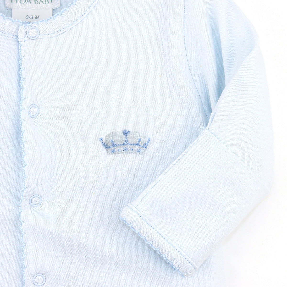 Little Prince Embroidery Footie | Baby Boy