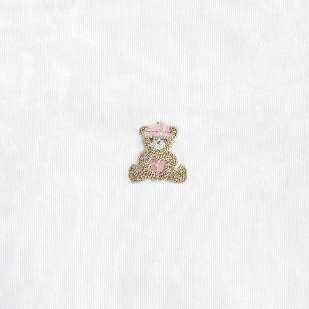 Love Teddy Embroidery Footie | Baby Girl