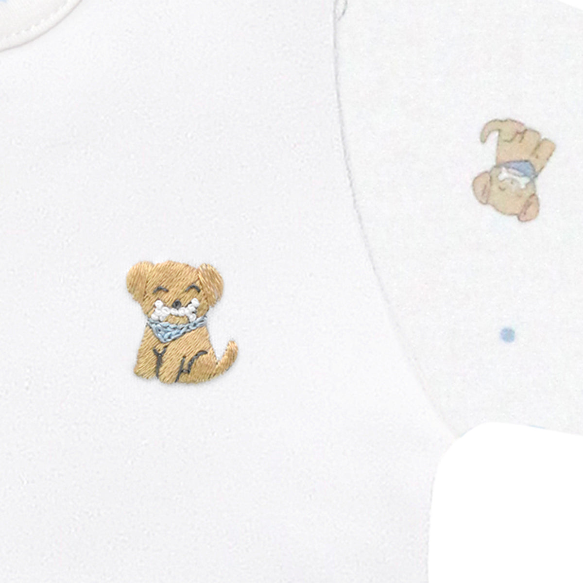 Puppy Love Embroidery and Printed Footie | Baby Boy