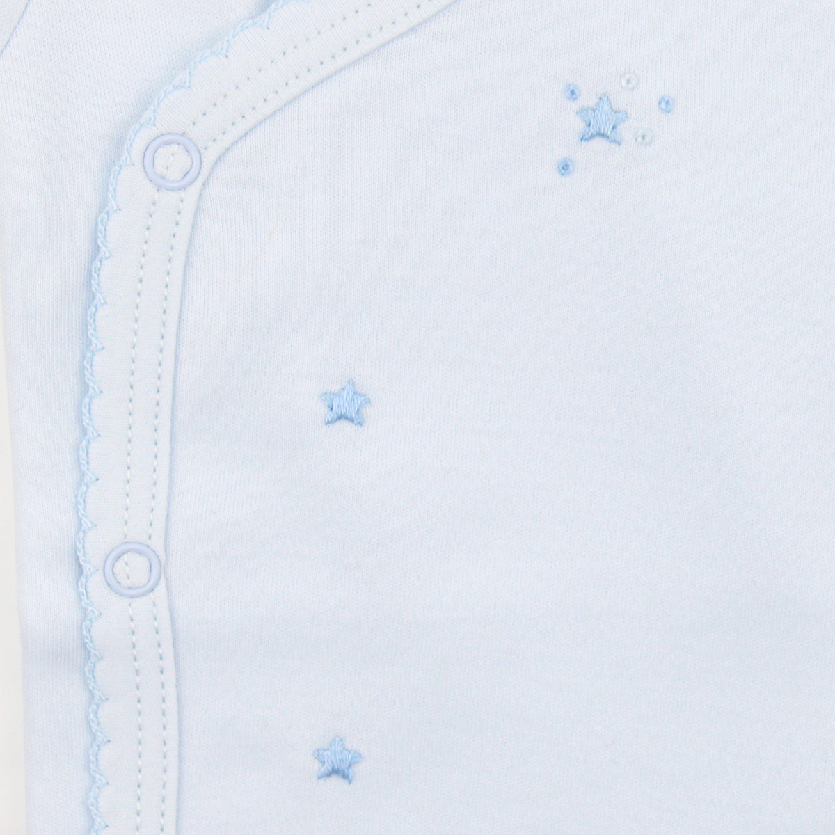 Light Blue Bubble Stars Embroidery Set 2 Pieces | Baby Boy