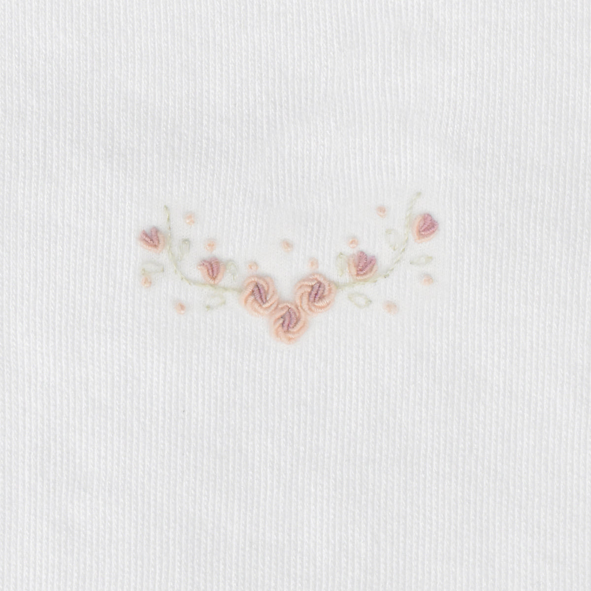 Roses Garden Embroidery Zipper Footie | Baby Girl